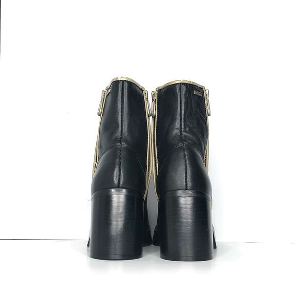 NEW Vintage Frye Villager Double Zipper Leather Platform Ankle Boots 6.5 - Picture 4 of 9